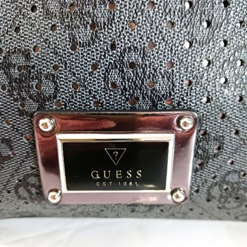 Guess Black and Silver Tote with Structured Design - Picture 12 of 13